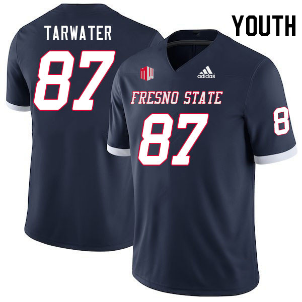 Youth #87 Jake Tarwater Fresno State Bulldogs College Football Jerseys Stitched Sale-Navy